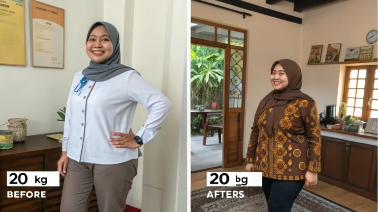 perempuan Indonesia turunkan 20KG tips diet dan motivasi