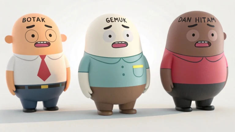 Botak, gemuk dan hitam